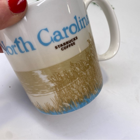 Starbucks Coffee Global Icon Series Mug North Carolina 2012 Blue Tan Cream - Picture 5 of 8